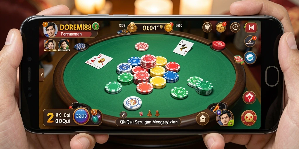 Tampilan gameplay QiuQiu yang menegangkan dan seru di DOREMI88.