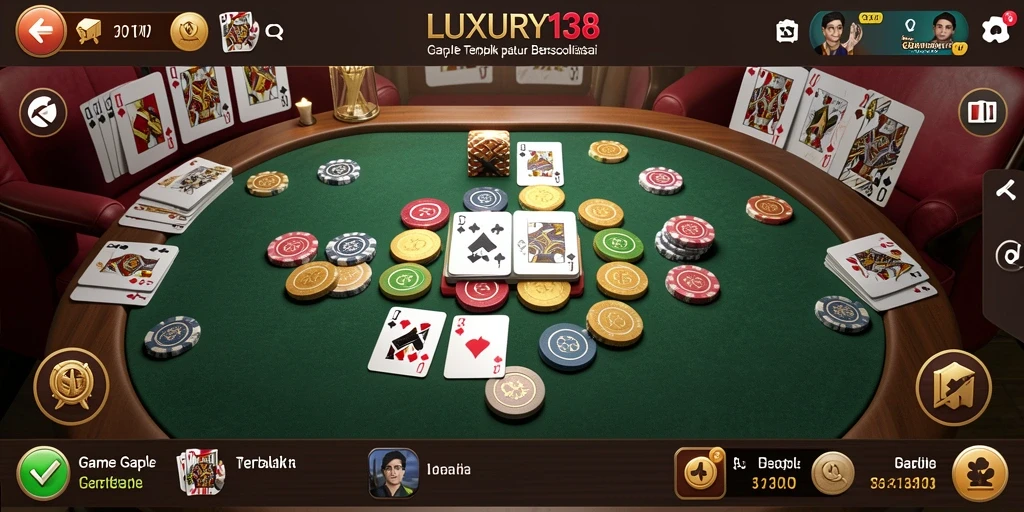 Tampilan gameplay seru dalam game Gaple LUXURY138.