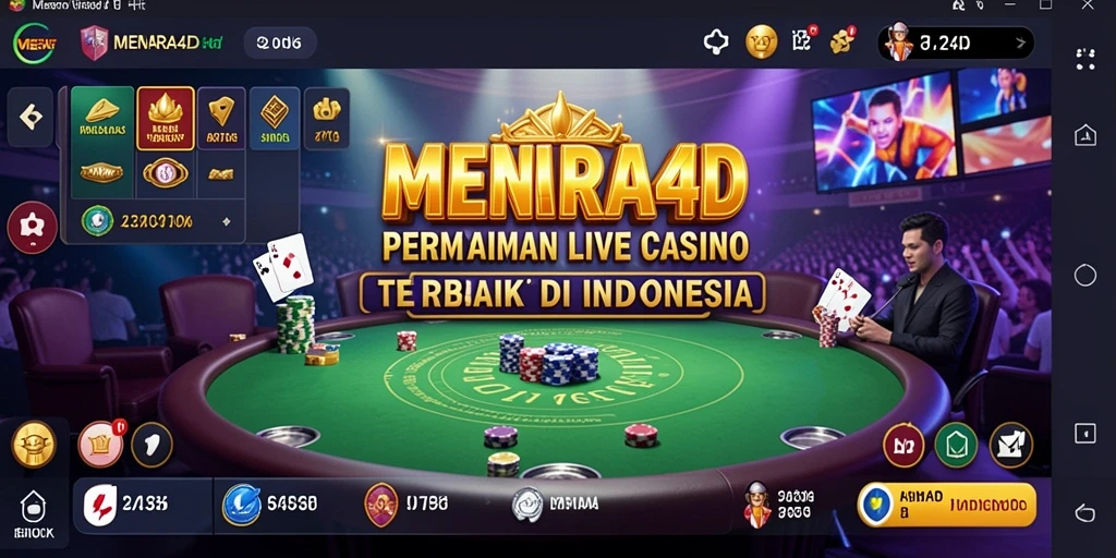Tampilan gameplay Live Casino yang menarik dan interaktif di MENARA4D.