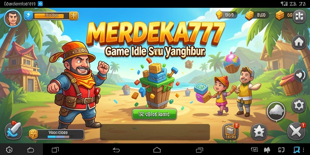 Tampilan gameplay seru MERDEKA777 yang penuh warna.
