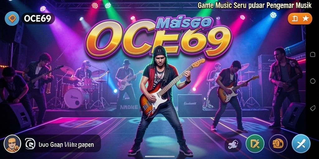 Screenshot OCE69 menampilkan gameplay musik yang seru.