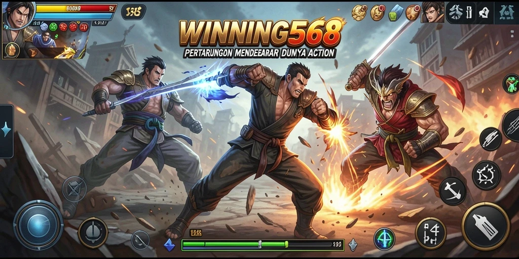 Gameplay mendebarkan WINNING568 dengan aksi yang cepat dan intens.